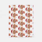 Poodle Dog Breed Christmas Stars Fleece Deken (Voorkant)