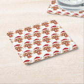 Poodle Dog Breed Christmas Stars Kartonnen Onderzetters (Schuin)