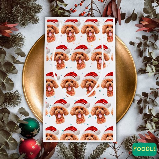 Poodle Dog Breed Christmas Stars Klein Cadeauzakje