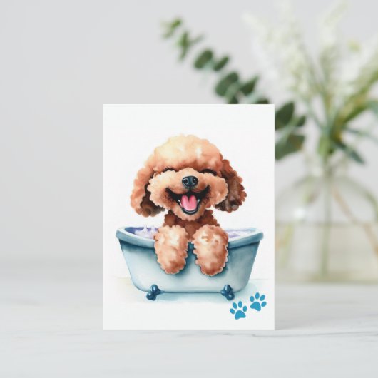 Poodle Dog Briefkaart (Staand voorkant)
