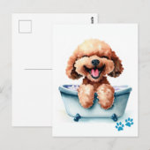 Poodle Dog Briefkaart (Voorkant / Achterkant)