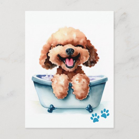 Poodle Dog Briefkaart (Voorkant)