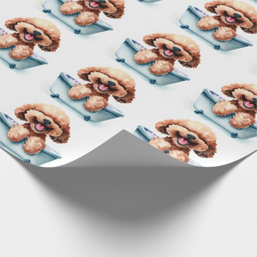 Poodle Dog Cadeaupapier (Hoek)