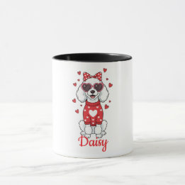 Poodle dog coffee mug Valentine's Day 2026 Mok