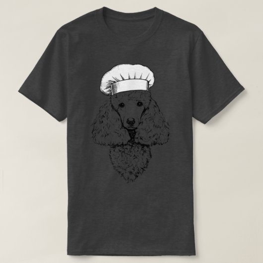 Poodle Dog Cook Chef Funny Cooking T-shirt (Design voorkant)