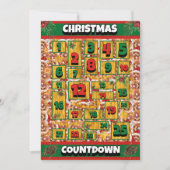 Poodle Dog Counting met Kerstmis Advent Calendar Feestdagenkaart (Voorkant)