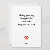 Poodle Dog Counting met Kerstmis Advent Calendar Feestdagenkaart (Achterkant)