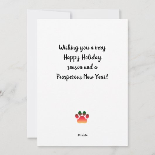 Poodle Dog Counting met Kerstmis Advent Calendar Feestdagenkaart (Achterkant)