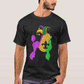 Poodle Dog Dad Ma Lover Funny Mardi Gras Party T-shirt (Voorkant)