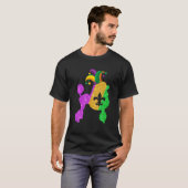 Poodle Dog Dad Ma Lover Funny Mardi Gras Party T-shirt (Voorkant volledig)