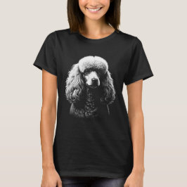 Poodle Dog Dark Art Women’s Black Tee T-shirt