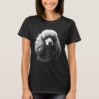 Poodle Dog Dark Art Women’s Black Tee T-shirt