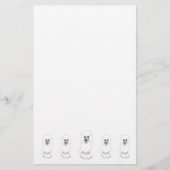 Poodle Dog Design Briefpapier (Voorkant)