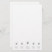 Poodle Dog Design Briefpapier (Voorkant / Achterkant)