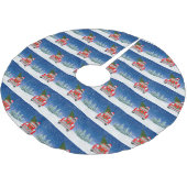 Poodle Dog Driving Car in Sneeuwkerst Kerstboom Rok (Gekanteld)