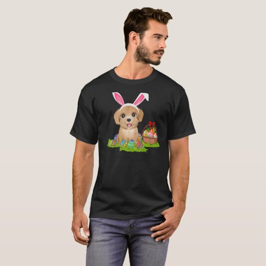 Poodle Dog Easter Egg Bunny Poodle Easter T-shirt (Voorkant volledig)