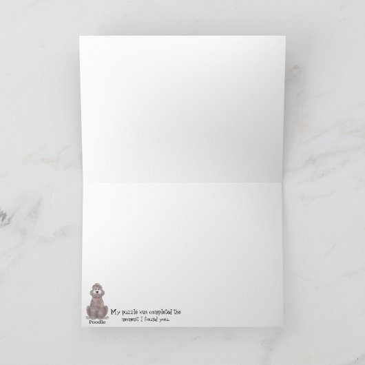 Poodle Dog | Feestdagen Kaart (Binnen)