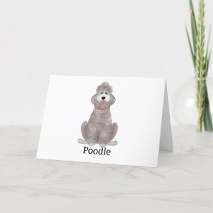 Poodle Dog   Feestdagen Kaart