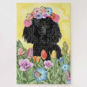 poodle Dog Flowers Legpuzzel