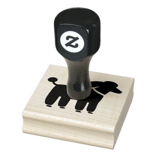 Poodle Dog Graphic | Schattigee hoektanden Rubberstempel (Stempel)