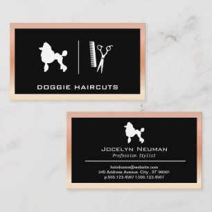 Poodle Dog   Groomend Visitekaartje