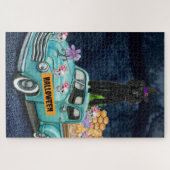 Poodle Dog Halloween Truck Scary Night Legpuzzel (Horizontaal)