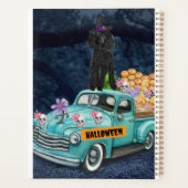 Poodle Dog Halloween Truck Scary Night Planner (Achterkant)