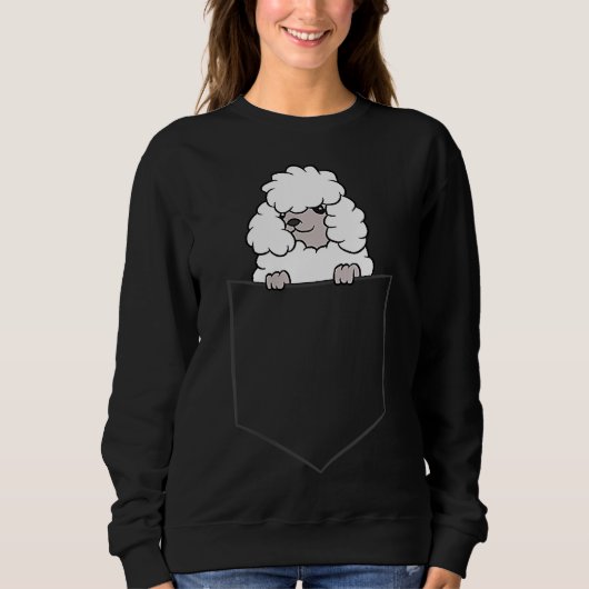 Poodle Dog in een zakpoot Trui (Voorkant)
