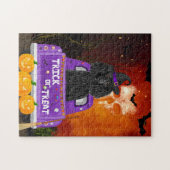 Poodle Dog in Halloween Truck Legpuzzel (Horizontaal)