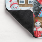 Poodle Dog in sneeuwkerstmis Muismat (Hoek)