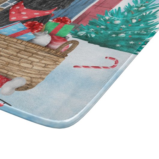 Poodle Dog in sneeuwkerstmis Snijplank (Hoek)