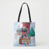 Poodle Dog in sneeuwkerstmis Tote Bag (Voorkant)