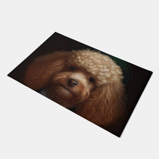 Poodle Dog in St. Patrick's Day Dress Deurmat (Schuin)