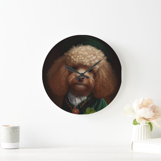 Poodle Dog in St. Patrick's Day Dress Grote Klok (Huis)