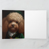 Poodle Dog in St. Patrick's Day Dress Kaart (Binnen)