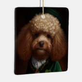 Poodle Dog in St. Patrick's Day Dress Keramisch Ornament (Rechts)