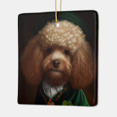 Poodle Dog in St. Patrick's Day Dress Keramisch Ornament (Links)