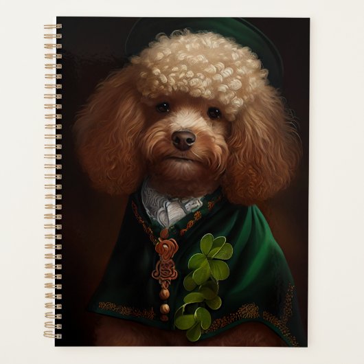 Poodle Dog in St. Patrick's Day Dress Planner (Voorkant)