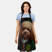 Poodle Dog in St. Patrick's Day Dress Schort (Gedragen)