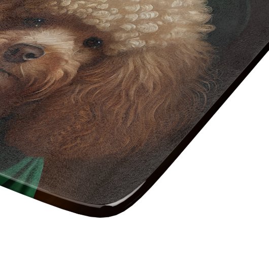 Poodle Dog in St. Patrick's Day Dress Snijplank (Hoek)