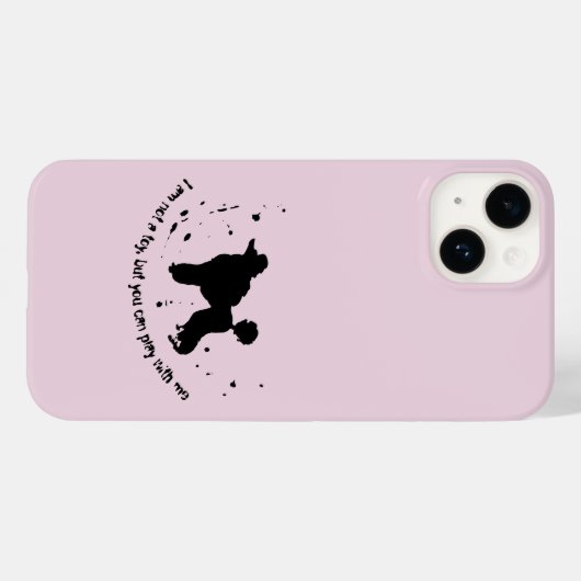 Poodle Dog Joke Abstracte Ink Splatter Funny Case-Mate iPhone Case (Achterkant (horizontaal))
