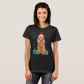Poodle Dog kerstboom lampjes T-shirt (Voorkant volledig)