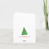 Poodle Dog kerstboom op Cute Holiday Kaart (Achterkant)