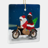 Poodle Dog-kerstkerstman Keramisch Ornament (Rechts)