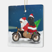Poodle Dog-kerstkerstman Keramisch Ornament (Links)