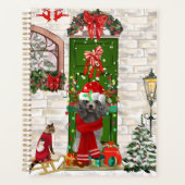 Poodle Dog Kerstmis Planner (Voorkant)