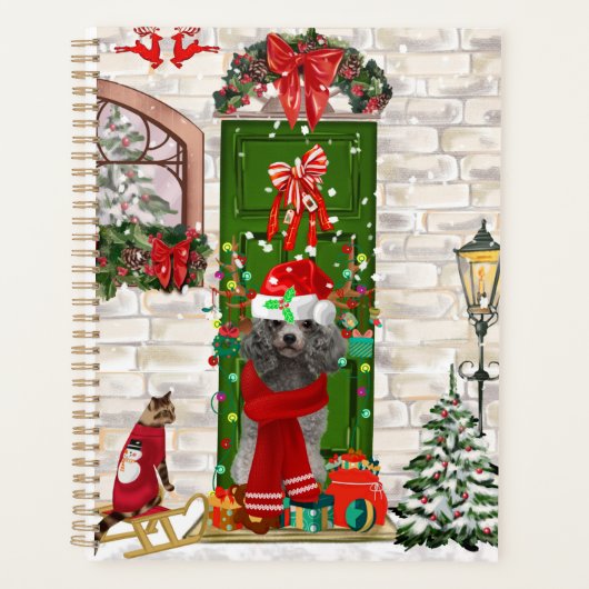 Poodle Dog Kerstmis Planner (Voorkant)