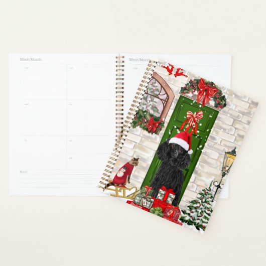 Poodle Dog Kerstmis Planner (Display)