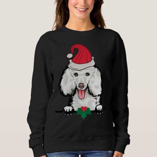 Poodle Dog Kerstmis Trui (Voorkant)