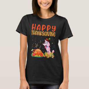 Poodle Dog kijk Turkije Vlees goed voor ons deken T-shirt